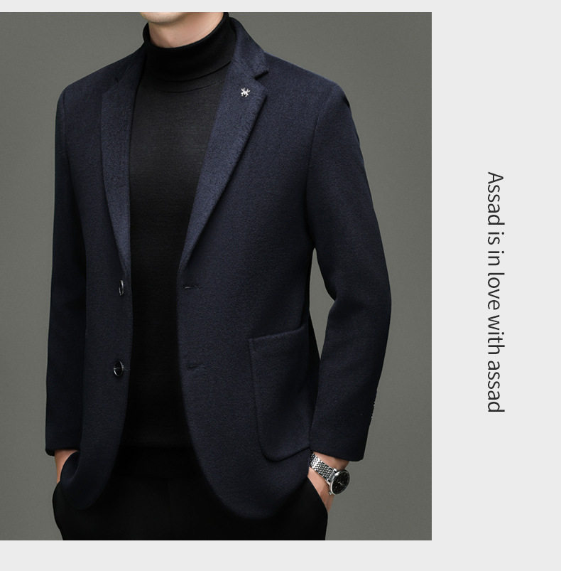Áo vest len nam dáng ôm, cổ vest hai nút, tay dài, dày dặn — cà phê, màu xanh đậm, đen chi tiết 8