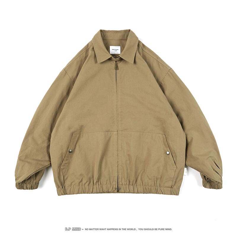 Nanxia Qiao 2022 Autumn Solid Color Basic Harrington Long Sleeve Jacket Japanese Trendy Outdoor Casual Jacket for Men Nanxia Qiao 2022 Autumn Solid Color Basic Harrington Long Sleeve Jacket Japanese Trendy Outdoor Casual Jacket for Men