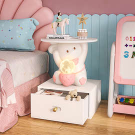 创意兔边儿童女孩兔卡通子柜子现代简约床加厚收纳柜储物柜床头柜