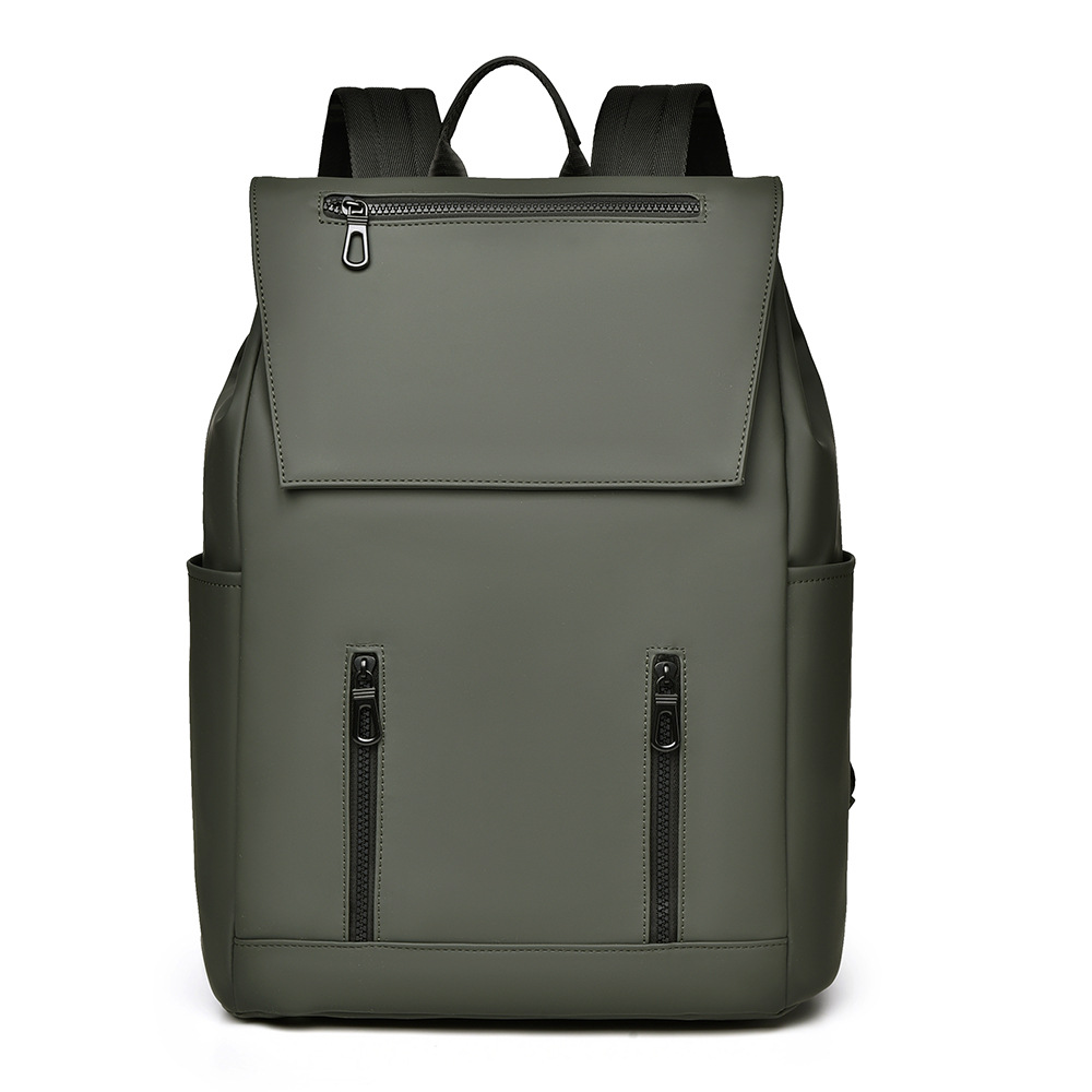 Large Capacity Men's Backpack Waterproof Casual Travel Commuting Business Trip Laptop Leather Film Student School Bag_voghion.com