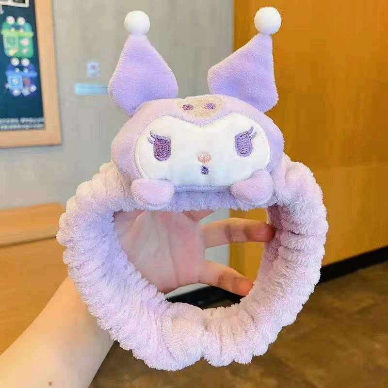 Плюшевые ободки для волос (Sanrio) милый мультяшный аксессуар для волос, мягкий плюшевый помпон, один размер