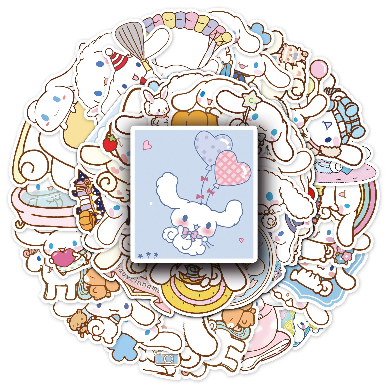 50 штук наклеек Cinnamoroll собака Cinnamoroll длинноухая собака Санрио мультяшный милый DIY водостойкие декоративные наклейки