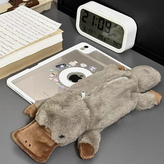 毛絨鴨嘴獸玩偶筆袋ins高顏值軟萌治癒解壓公仔文具收納袋文具袋