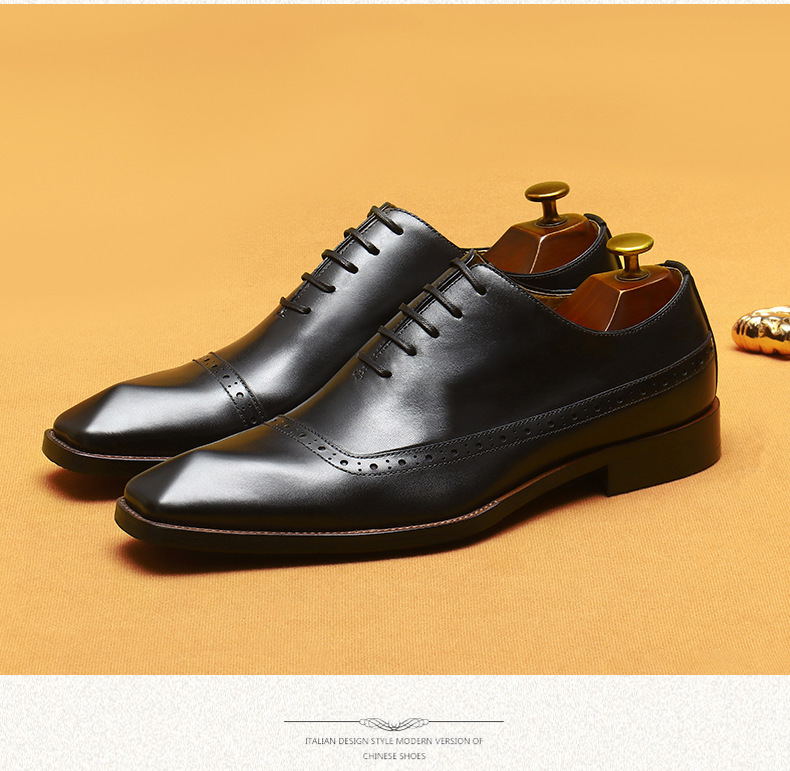 Cross-border E-Commerce Foreign Trade Leather Shoes men's Leather British Brock Carved Business Dress Oxford Shoes men shoe_vogvips.com