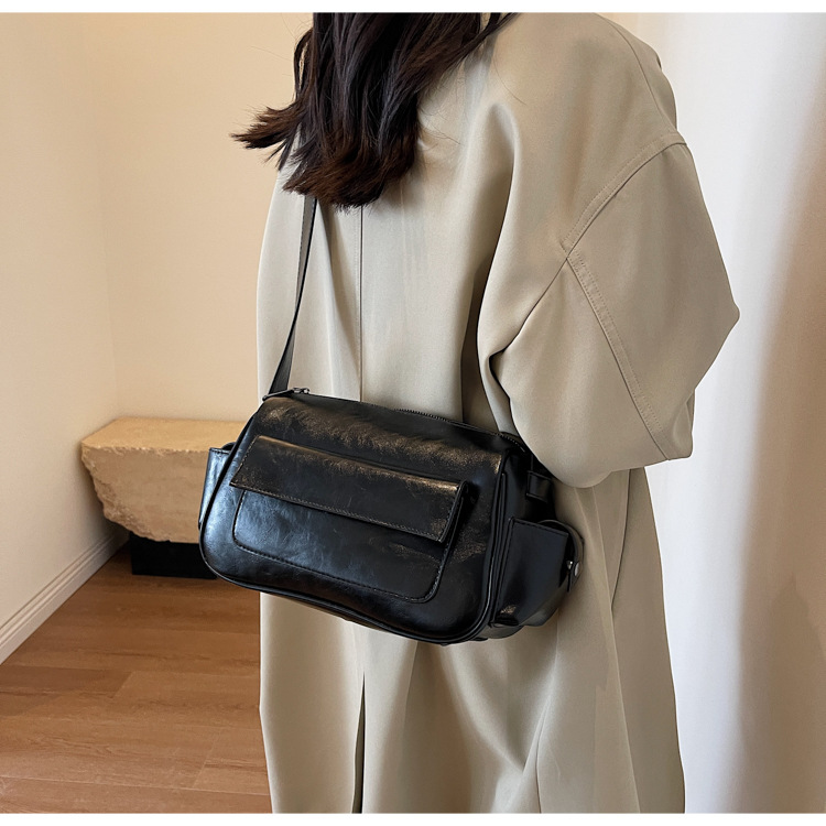 Borsa a tracolla versatile per donna 2023 autunno e inverno nuova borsa a tracolla retrò moda trendy texture di nicchia piccola borsa quadrata_voghion.com