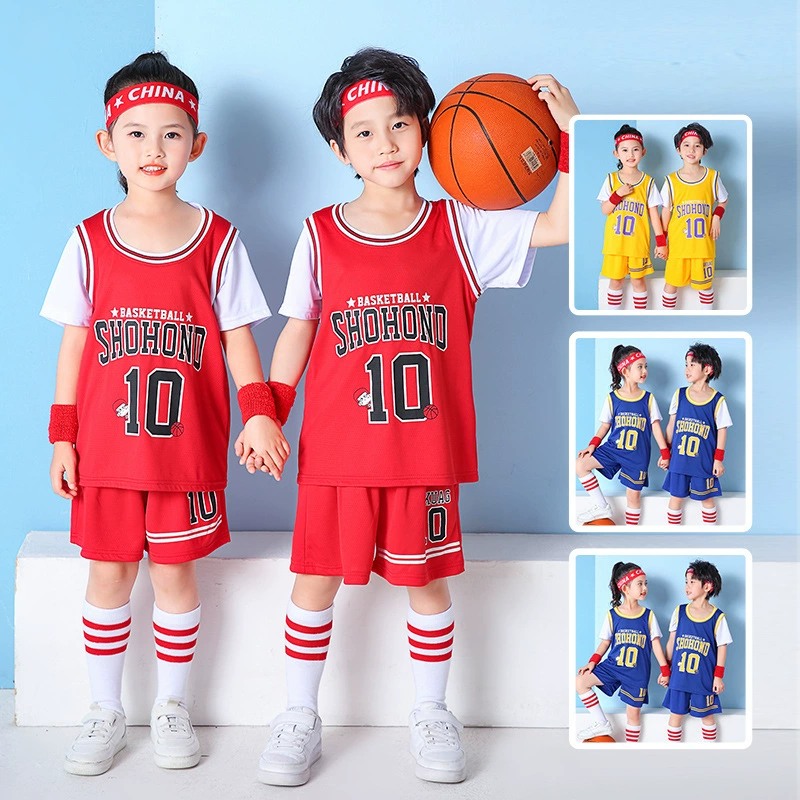 Комплект для детского сада? Wait: The input is for kindergarten for elementary school students for training for men and women, children's basketball uniform, with short sleeve