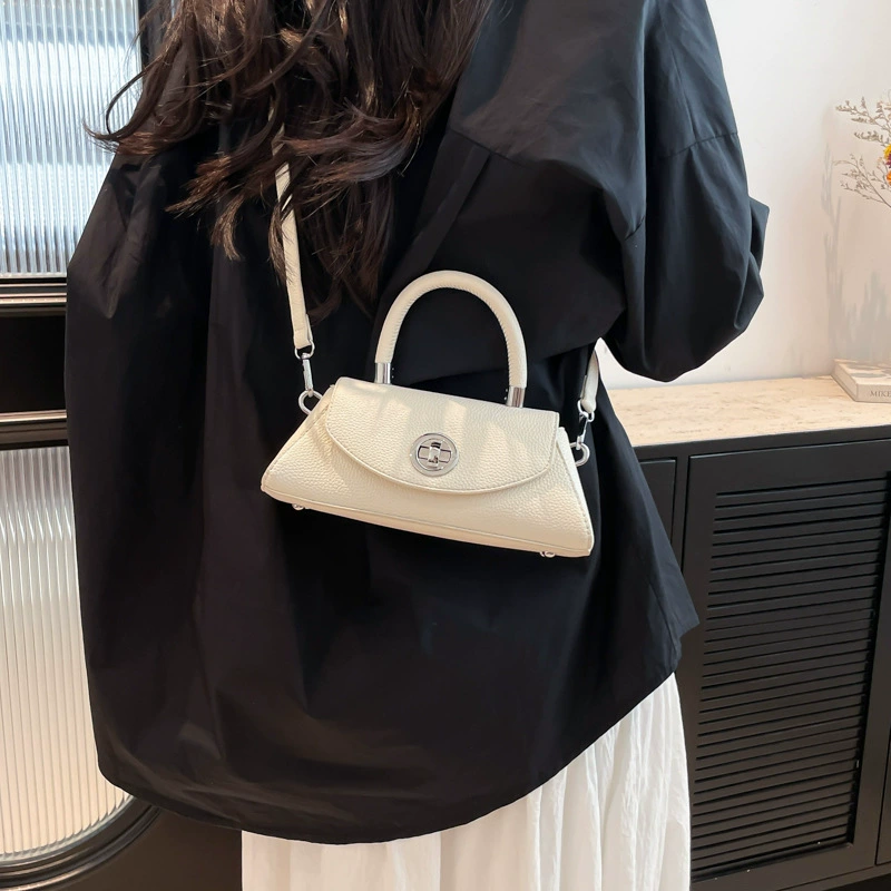 Handheld shoulder bag, small one-shoulder purse with strap, high-quality style, multiple colors