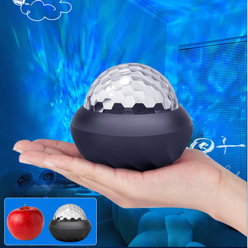 New Remote Control Water Pattern Light USB Plug-in Water Ripple Colorful RGB Atmosphere Crystal Magic Ball Starry Sky Projection Light_voghion.com