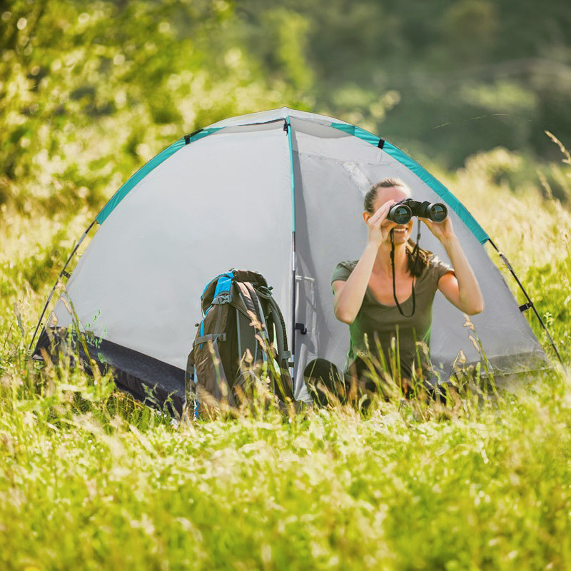 Disfrute de la luz al aire libre 2 - 4 personas una sola capa camping carpa portátil a prueba de lluvia y protección solar camping carpa de arena parque