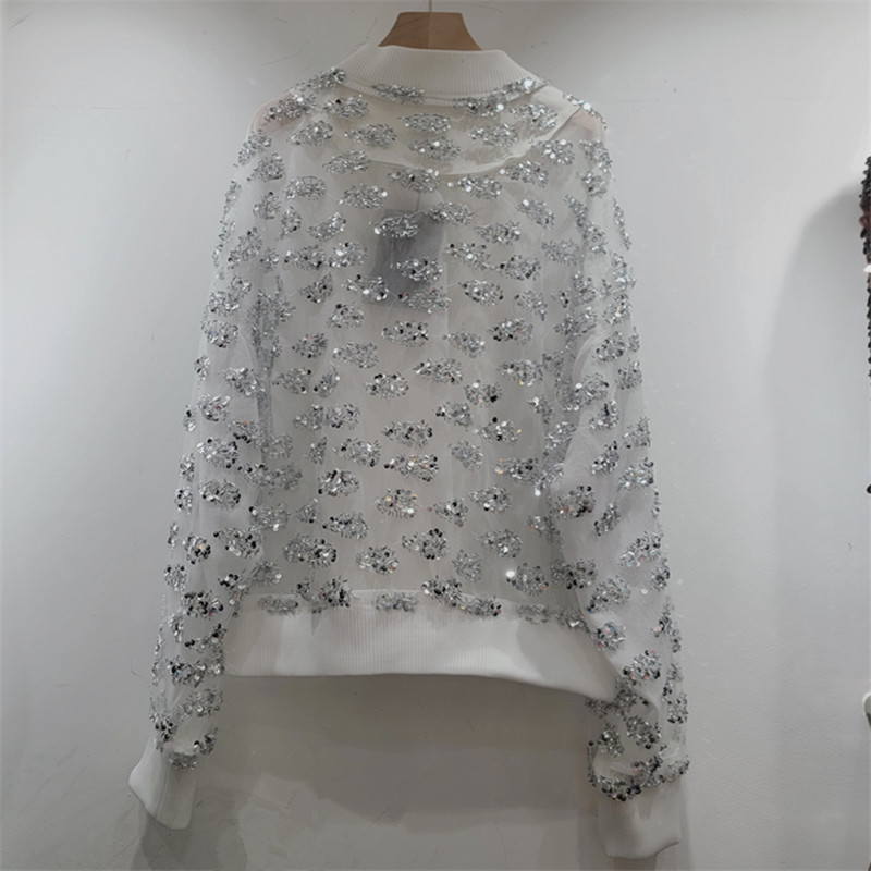 Chaqueta de mujer 202026 verano nuevo estilo coreano suelto abrigo de luces de manga larga de mujer