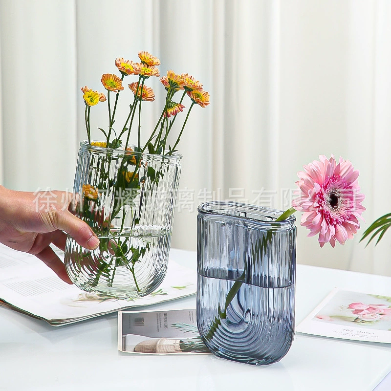 Скандинавский Творческий Простой Легкий роскошный интернет-знаменитости стеклянная ваза прозрачная увлажняющая Лилия Роза цветок Гостевая U-образная ваза
