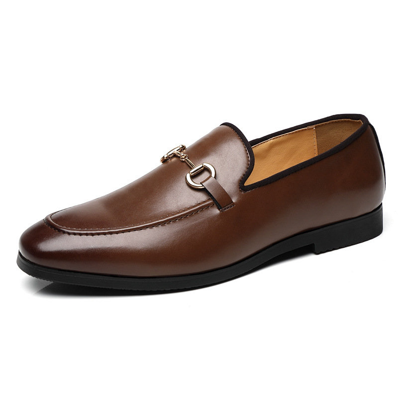 Zapatos de cuero de negocios transfronterizos de gran tamaño para hombres nueva moda hebilla de caballo zapatos Lefu comercio exterior versión coreana de zapatos de cuero perezosos image 8