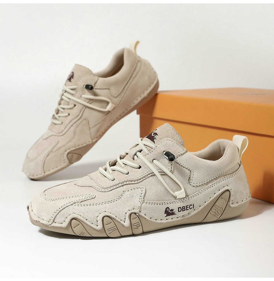 Giày thể thao da thật unisex cổ thấp mũi tròn, đế cao su, phong cách năng động — 662-3 mặt Da Màu Hồng, 662-3 mặt da màu cát, 662-3 mặt da màu nâu, 662-3 mặt da màu xám chi tiết 35