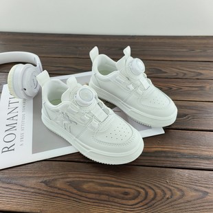Autumn graffiti in stock rotating buckle Korean-style low-top white breathable free size shoes