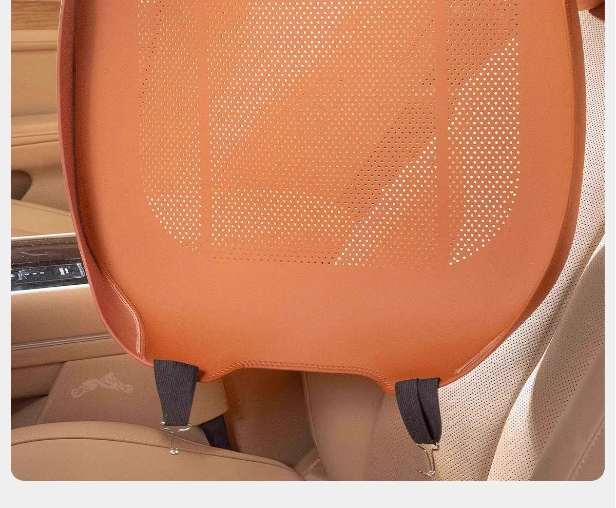 New full-cover car seat cushion made of perforated Nappa leather, high-end car seat pad, suitable for all seasons, front and rear seat cushion
