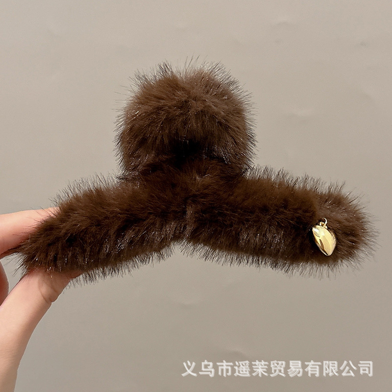 轻奢高端水晶大号抓夹鲨鱼夹女时尚百搭后脑勺盘发夹新款发抓头饰|undefined