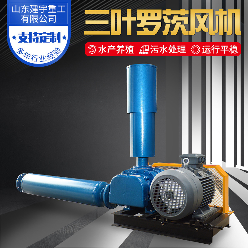 产地货源供应大功率鼓风机鱼塘增氧污水处理三叶罗茨风机排风