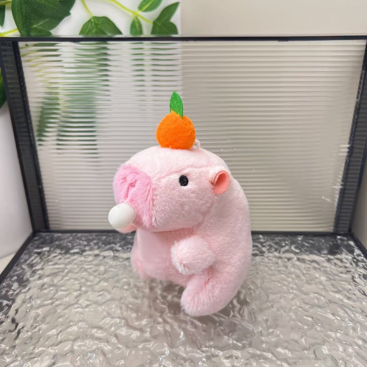 11cm 핑크색 흔들리는 카피바라