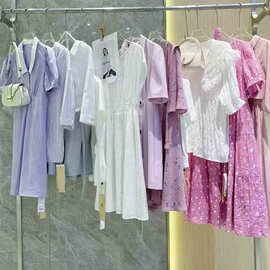 杭州女装品牌25夏马塞罗都市女性风连衣裙上衣裤裙杂款混批清仓货