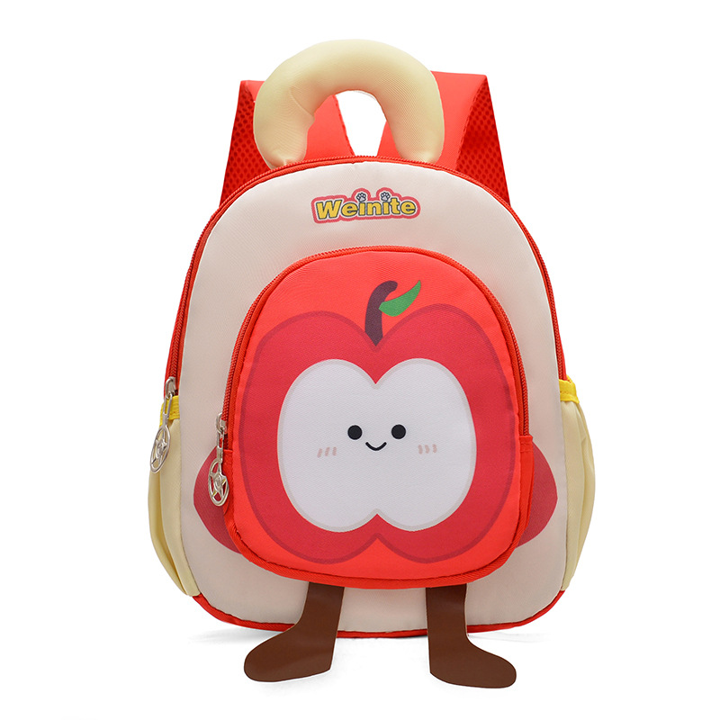 Nueva bolsa infantil de dibujos animados bolsa de frutas transpirable preescolar mochila de niños lindas niñas mochila de jardín de infantes luz
