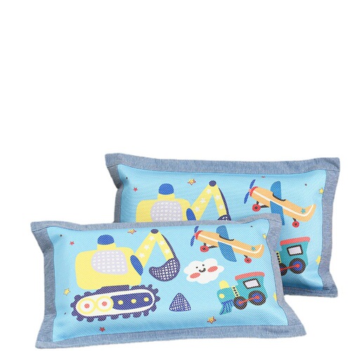 Children's cartoon summer mat pillowcase single ice silk pillowcase summer cool bamboo and rattan pillow mat single pillowcase