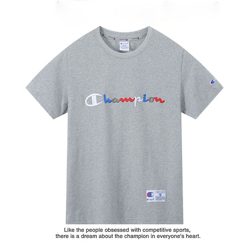 夏用純綿半袖Tシャツ 男女兼用 2025年新作 ゆったり刺繍入りおしゃれトップス 韓国風万能トレンドブランド|undefined