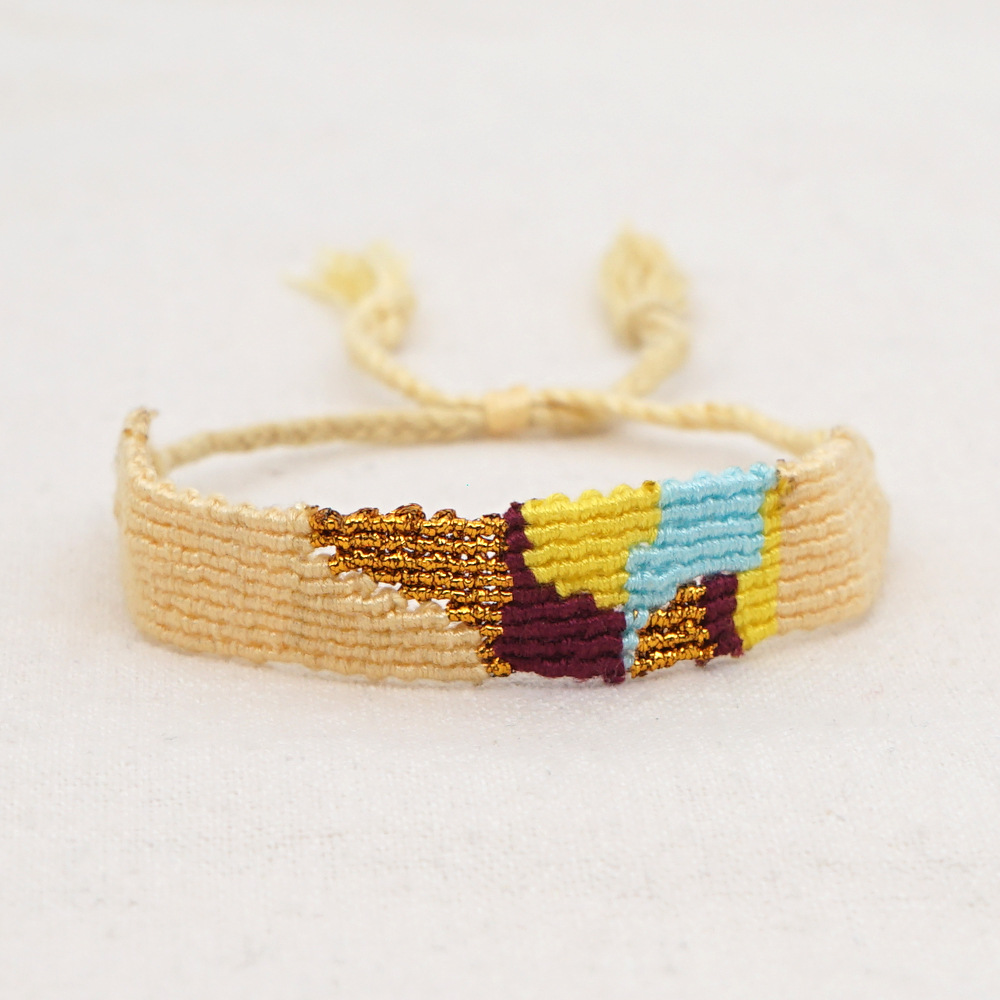 Ethnic Style Colored Cotton Woven Elastic Bracelet Wholesale Jewelry Nihaojewelry display picture 13
