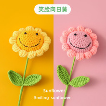 学生时代毕业季教师节毛线笑脸向日葵太阳花粉色黄色送同学送老师