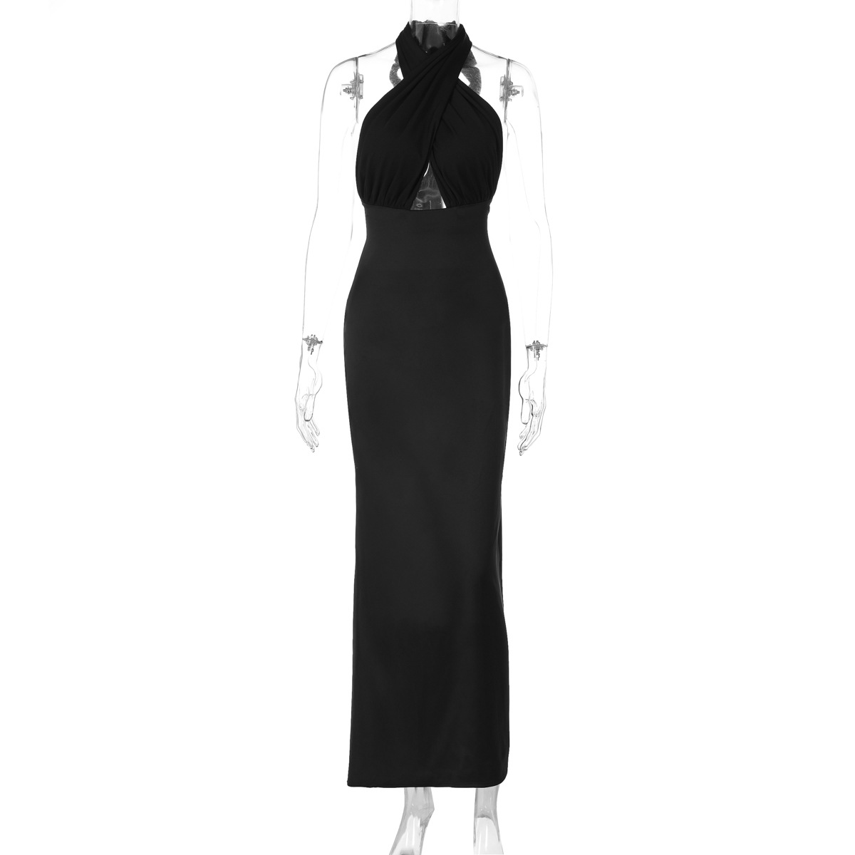 Women Clothing Spring Summer Sexy Backless Slit Halter Tube Top Dress Women 9 Women Clothing Spring Summer Sexy Backless Slit Halter Tube Top Dress Women