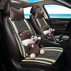 跨境M8小三件套防滑汽車坐墊 單座辦公新多件套座墊卡通內飾用品