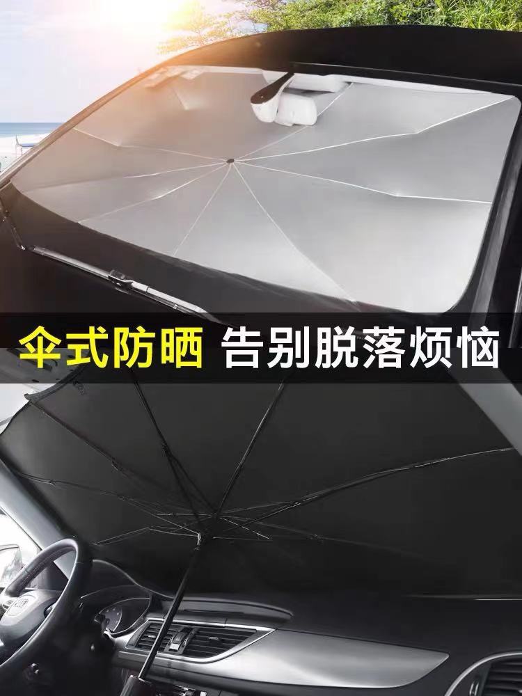 Parasol Plegable para Auto de Plata de Titanio con Aislamiento Térmico