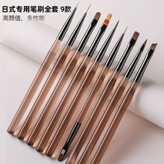 初心者向けの日本製マニキュアブラシセット、初心者向けのカラーペイントとライン光療法ペン、家庭用の花の描画と染色のための特別なツール