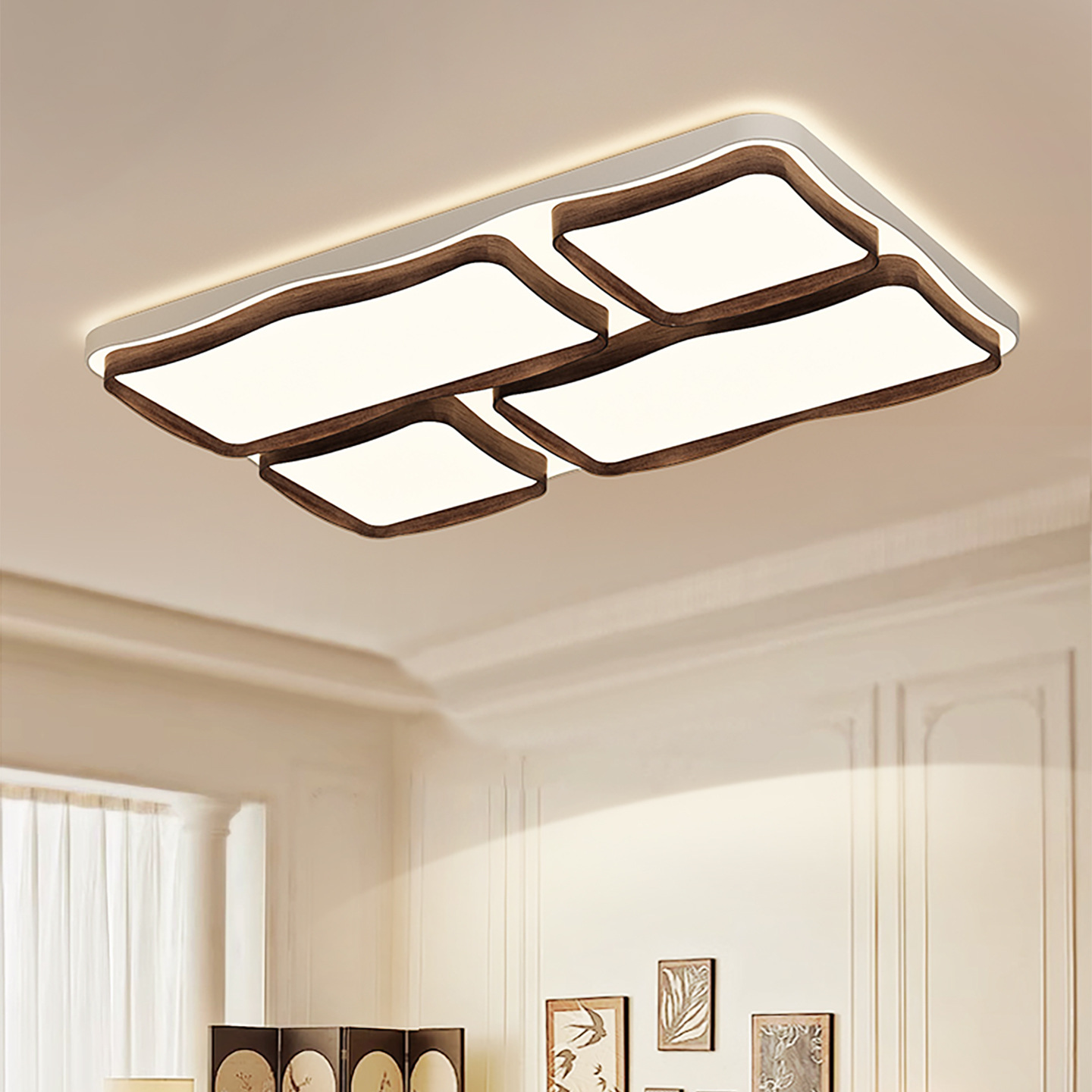Luz de techo de la sala de estar estilo medieval 2026 nueva luz de dormitorio retro nueva estética china de la dinastía Song luz principal de la sala de estar 184L