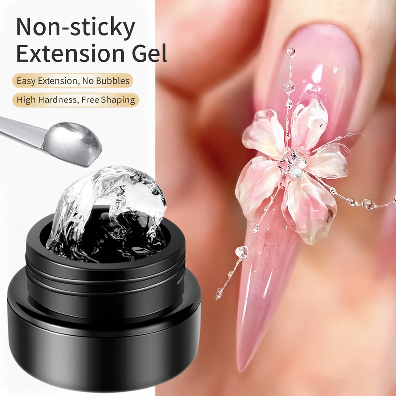 Transparent Non-Stick Extension Nail Polish Glue, Reinforced and Long-Lasting, 3D Carved Diamond Nail Polish for Nail Salons Transparent Non-Stick Extension Nail Polish Glue, Reinforced and Long-Lasting, 3D Carved Diamond Nail Polish for Nail Salons