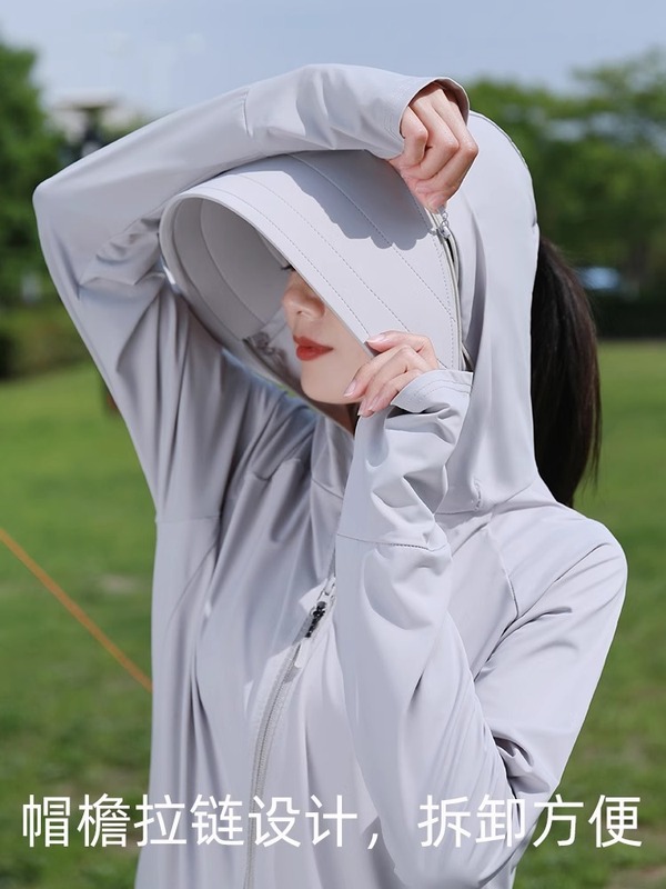 大きなつばの女性用日焼け止め服 2025 新しい抗 UV 夏ルーズアイスシルク氷の感触軽量日焼け止め服|undefined