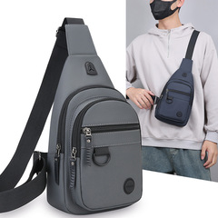 New Outdoor Sports Chest Bag for Men, Large Capacity Crossbody Bag, Trendy and Stylish, Solid Color Casual Single Shoulder Bag, Waterproof and Durable