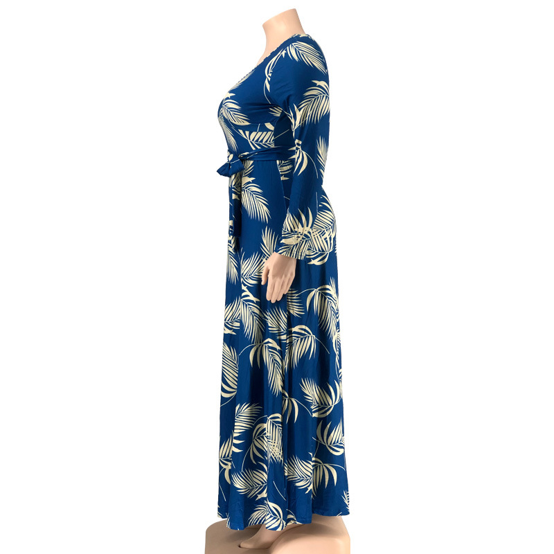 Sheath Dress Elegant V Neck Printing Nine Points Sleeve Flower Maxi Long Dress Daily Tea Party display picture 44