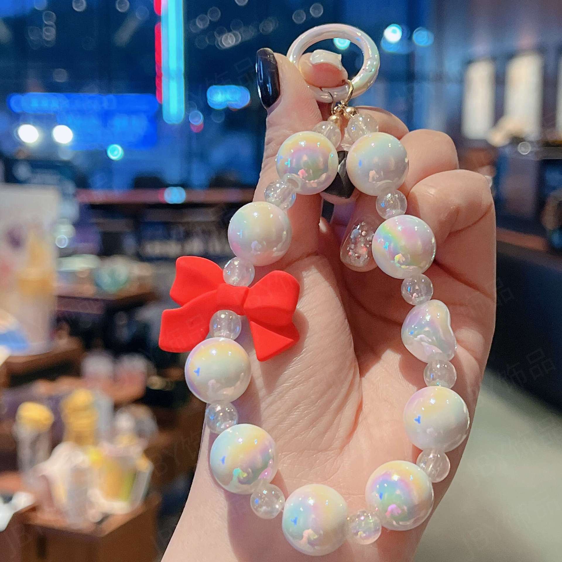 Cute, Sweet Style 1 Piece Cute Sweet Heart Shape Bow Knot Acrylic Keychain