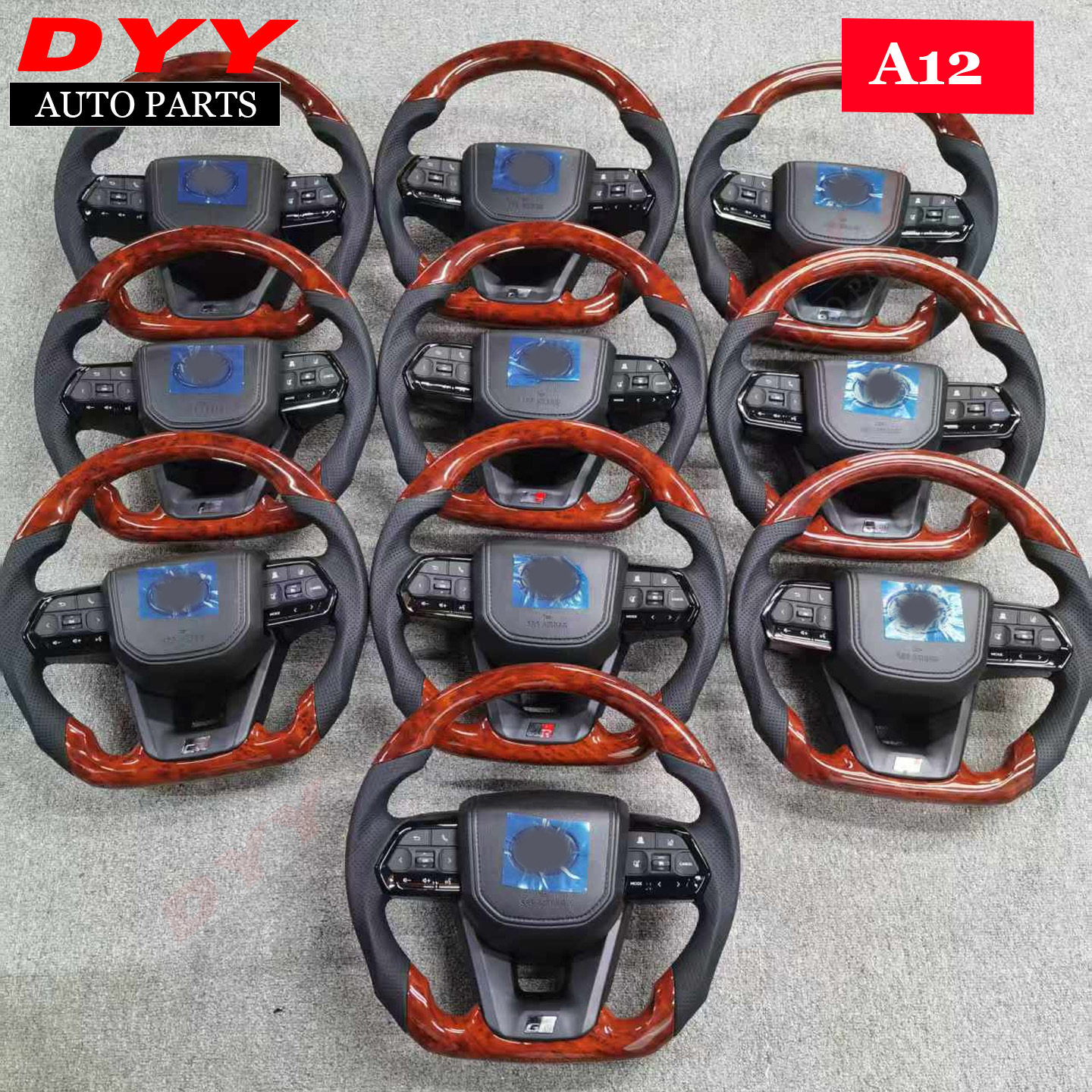 Suitable for Toyota LC300, Alphard 80 series, Hilux, Land Cruiser, Crown, wood grain steering wheel