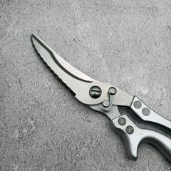 Eight-Generation SK5 Rebound Shears, Japanese Imported Stainless Steel, Extra Large Fish and Chicken Bone Household BBQ Specialty Shears - King Gold