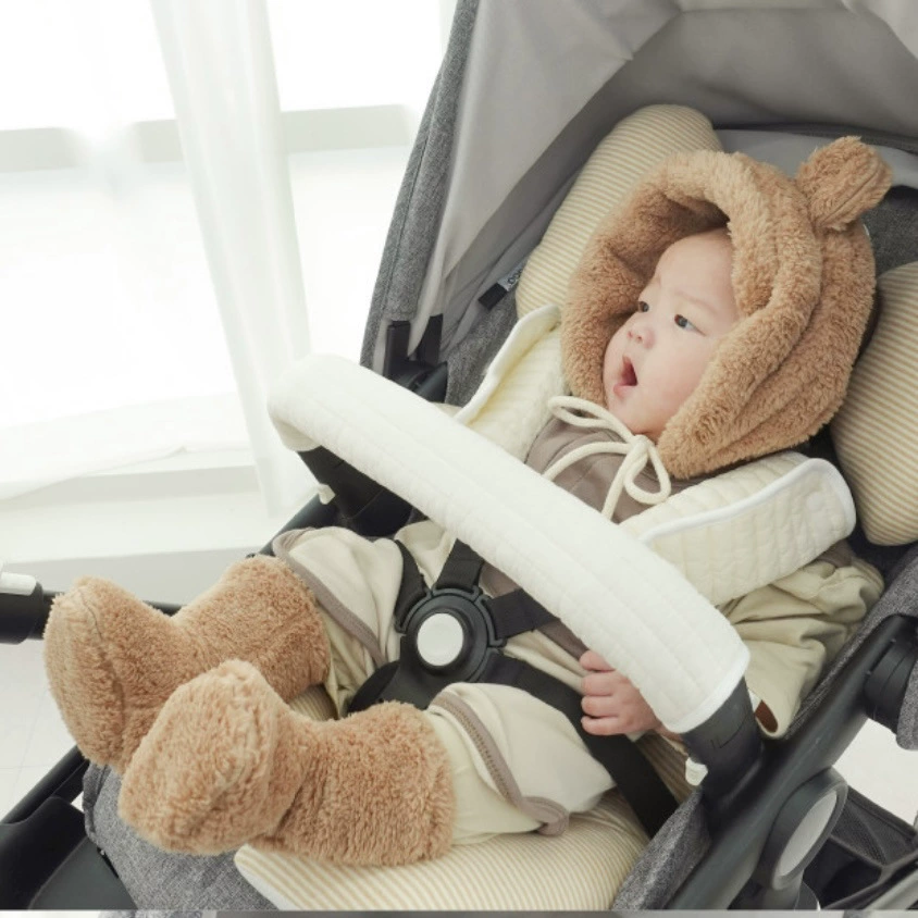 Руль коляски, передний подлокотник, защитный чехол, аксессуары для колясок, наплечные подушечки, защита от укусов, детское полотенце для слюны, съемное хлопковое универсальное