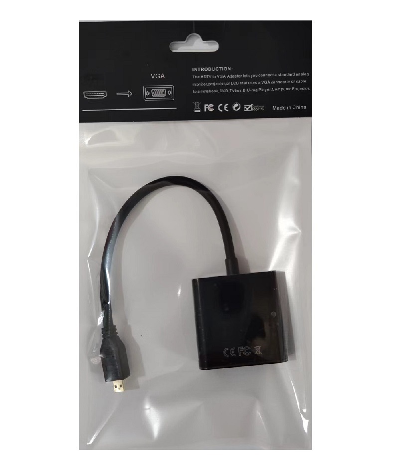 Micro HDMI al convertidor de VGA HDMI al cable video de la conversión de frecuencia del proyector del ordenador de VGA 1080p