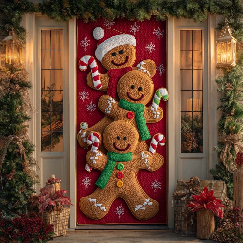 Cross-Border Foreign Trade Gingerbread Man Art Quilted Door Curtain Home Decoration Door Curtain Digital Printing Source Manufacturer Wholesale Cross-Border Foreign Trade Gingerbread Man Art Quilted Door Curtain Home Decoration Door Curtain Digital Printing Source Manufacturer Wholesale