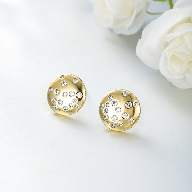 Xuping joyas europeas y estadounidenses transfronterizas INS estilo de moda aretes redondos aretes de aleación de aretes de geometría simple para mujeres