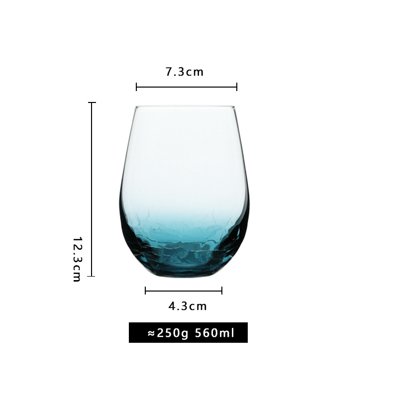 Fábrica hielo crack copa de vino al por mayor burbuja de vidrio hogar vidrio de agua champán vidrio cóctel simple