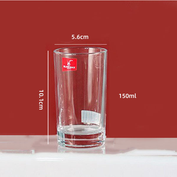 Lizun taza de agua de vidrio transparente taza de leche copa de vino blanco copa de cerveza taza de comedor redonda taza cuadrada engrosada taza recta