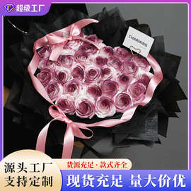 七夕节礼物情人节香皂花花束永生花玫瑰乌梅子酱仿真花礼物