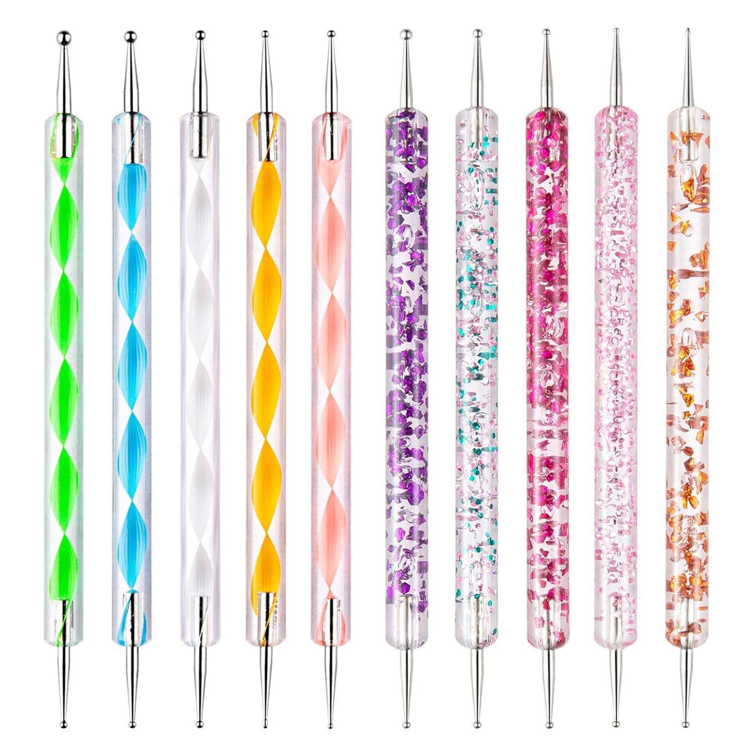 10개 세트 D형(5점 꽃펜 + 양두 나사산 드릴펜 5개)