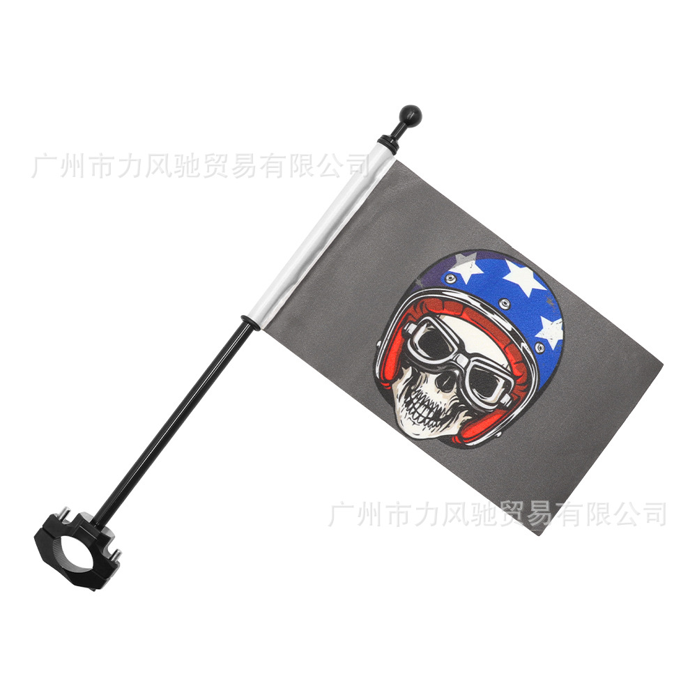 es aplicable a ese poste de bandera de la motocicleta, poste de bandera montado en el vehículo, soporte de caja trasera modificado para motocicleta de todoterreno, poste de bandera de la motocicleta