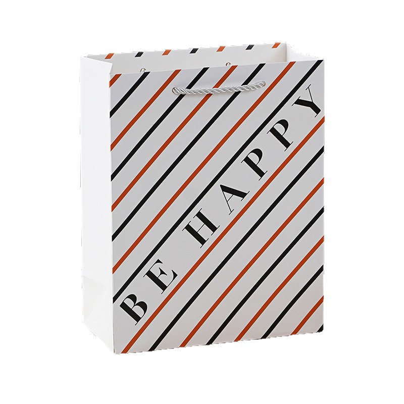 Bolsa de mano simple de alta calidad, embalaje de ropa de alta gama, bolsas de regalo, bolsas de cartón blanco, logotipo de impresión directa
